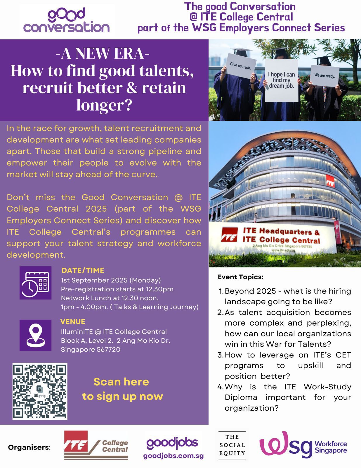 The good Conversation @ ITE College Central part of the WSG Employers Connect Series